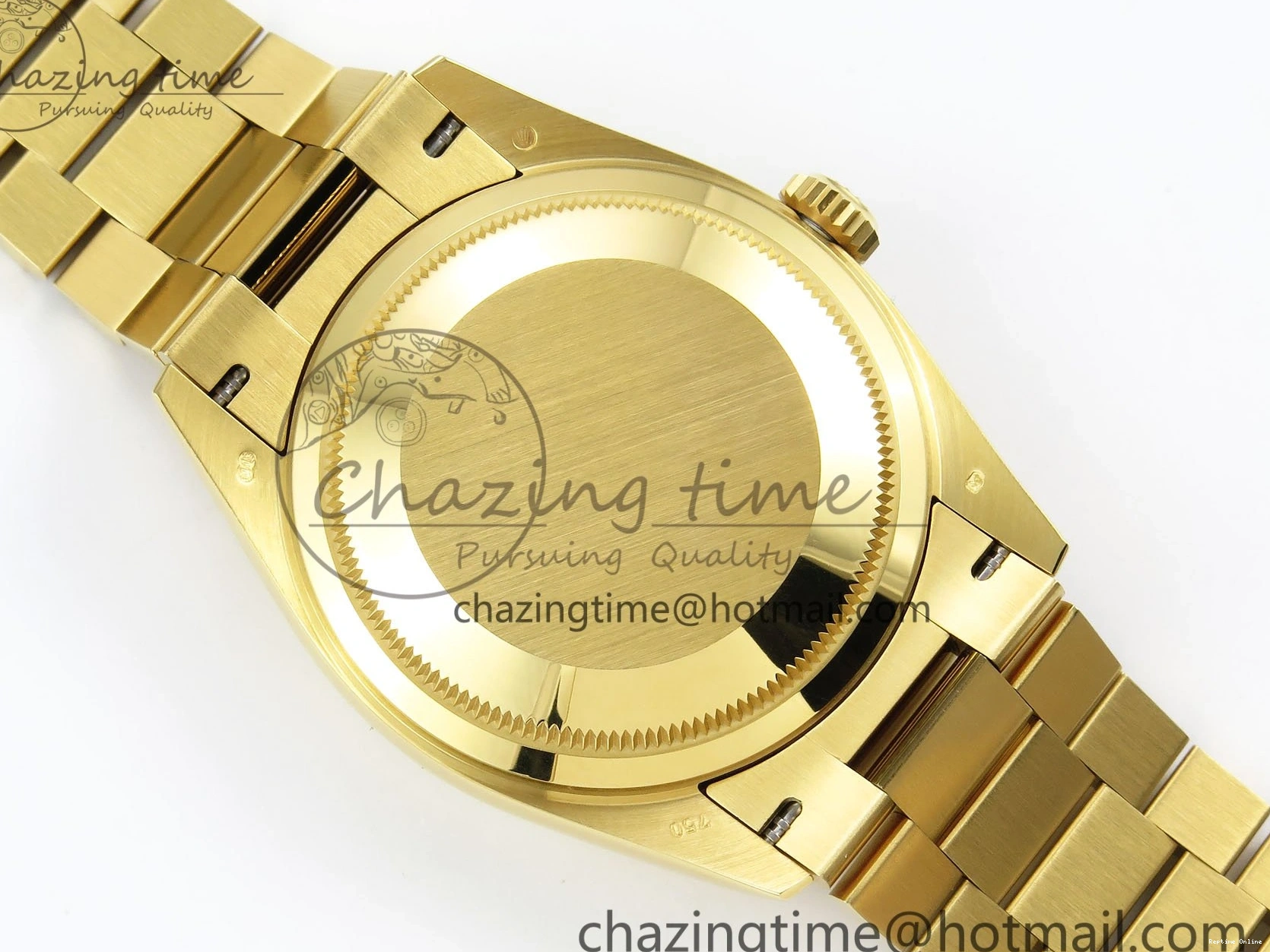 0420 WaterResistant Day Date 36 YG RAF 1:1 Best Edition Brown Oman Dial Diamonds Bezel on YG Bracelet A 1518